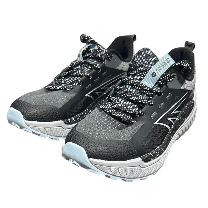 Hi-Tec Womens Size 6 Black Gray Spotted Lace Up Comfort Athletic Tennis Shoes