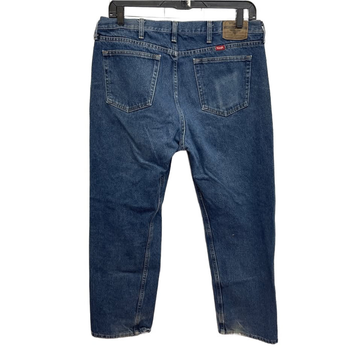 Lot of 2 Wrangler Mens 38 X 32 100% Cotton Medium Wash Denim Blue Jeans