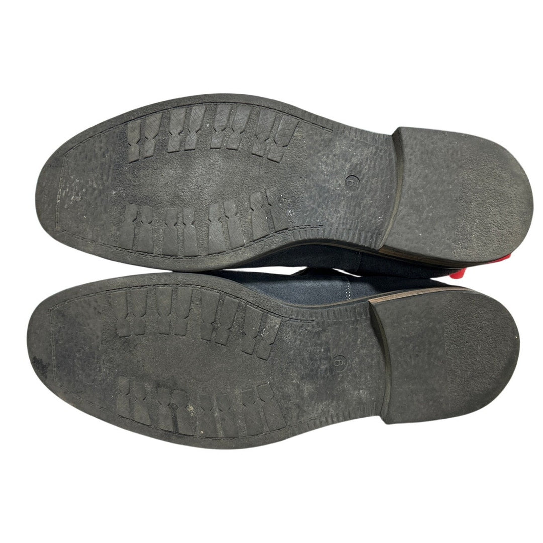 Bruno Marc Mens Size 9 Gray Faux Suede Elastic Slide On Chelsea Ankle Boots