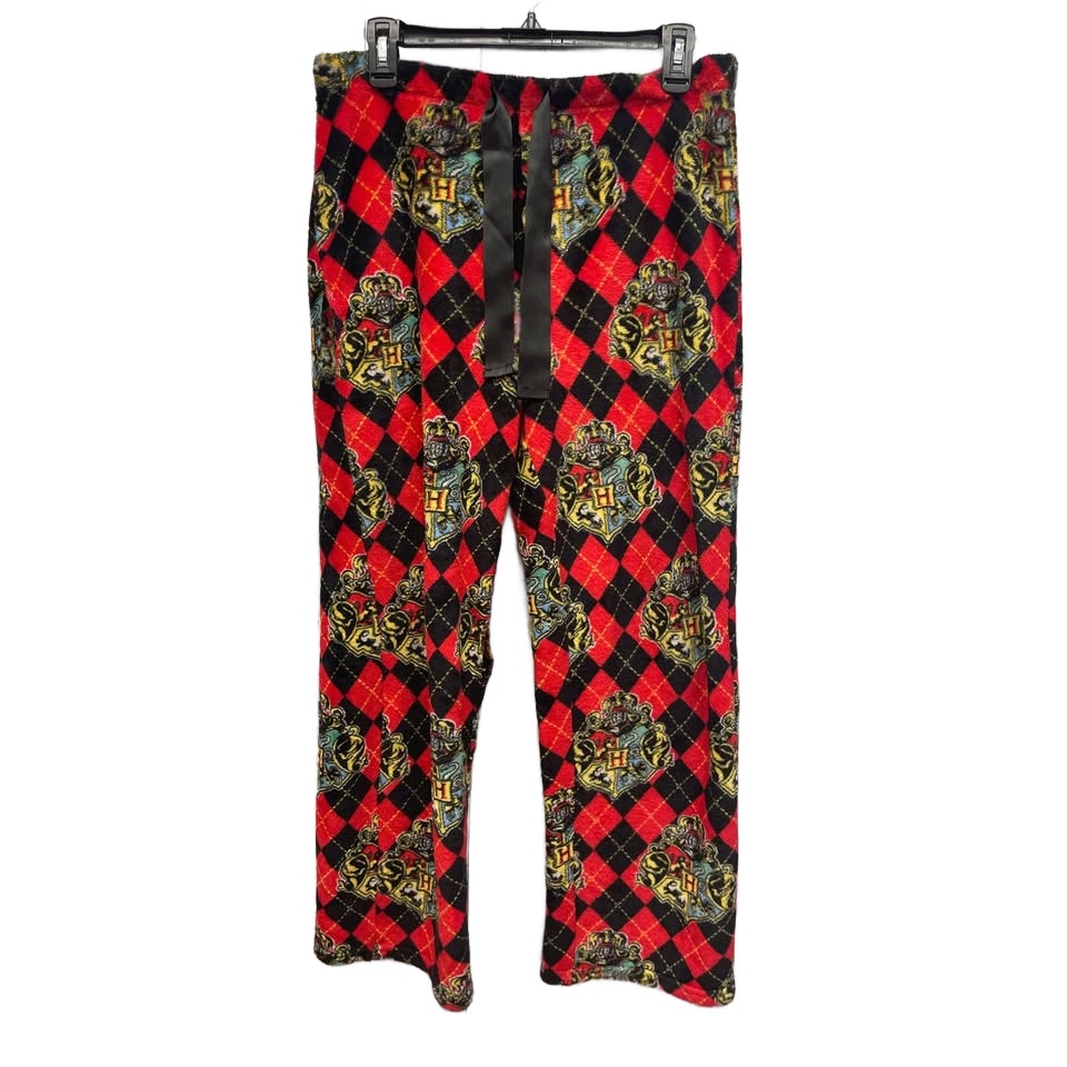 Harry Potter Womens Small Argyle Houses Crest Shield Soft Fleece Pajama Pants