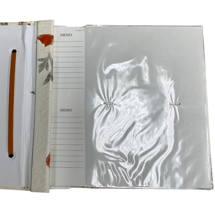 Nature Inspired Leather Bound Floral Leaf Expandable 50 Page Photo Book Album
