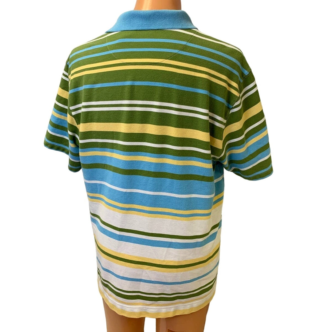 Gear 7 Collection Mens Large Cotton Blend Short Sleeve Polo Shirt w Buttons
