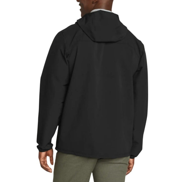 New Eddie Bauer Mens Black Full Zip StormRepel UPF 50+ Stratify Hoodie