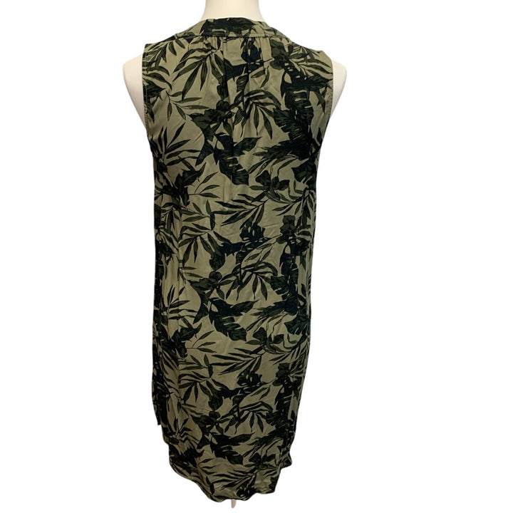 Old Navy Womens Small Lightweight Forest Leaf Camo Fern Sleeveless Sheath Dress