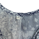 Womens 2XL Navy 100% Cotton Bandana Floral Sleeveless Thin Strap Jumpsuit