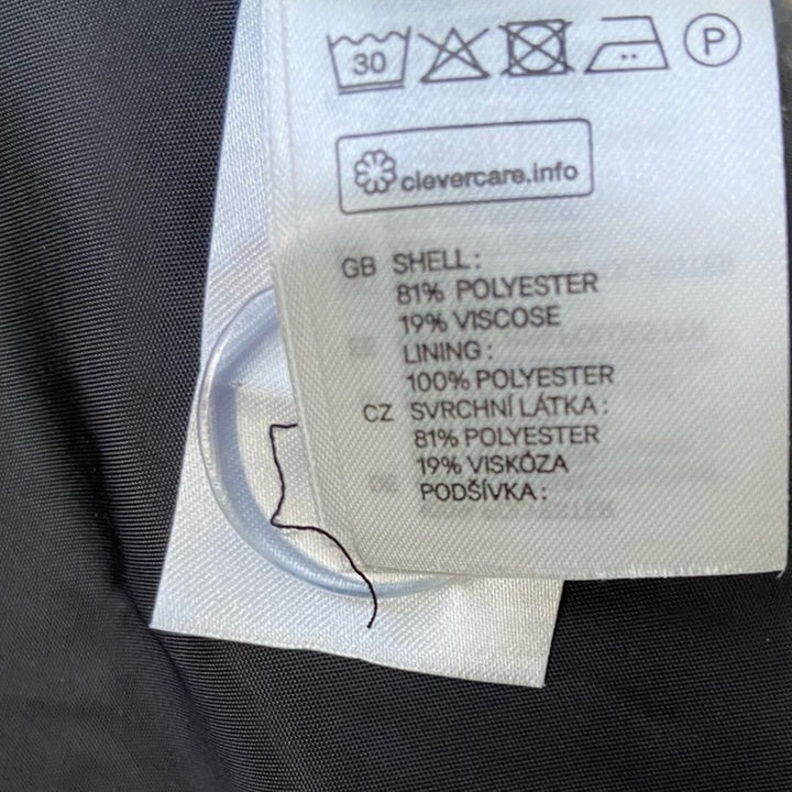 H &amp; M Womens Size 12 Black White Double Breasted Fully Lined Polyester Pea Coat