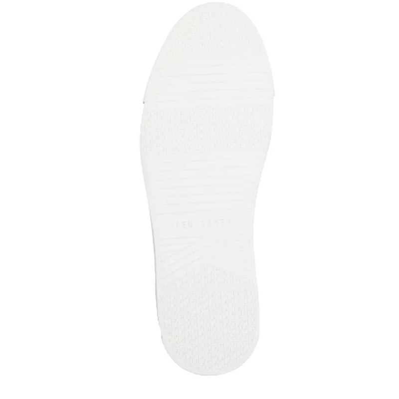 New In Box Ted Baker Mens Size 11 White Leather Robberto Lace Up Sneaker Shoes