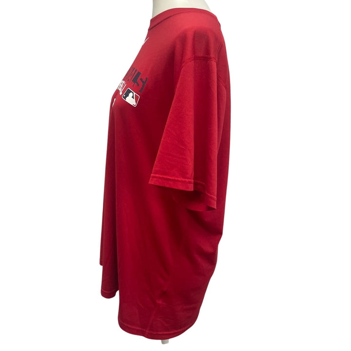 Nike Dri Fit Mens Large Red St Louis Cardinals Baseball Short Sleeve Tee Shirt
