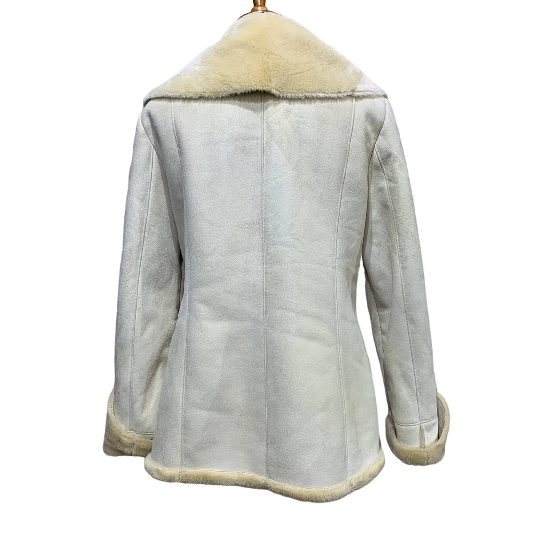 Calvin Klein Large Suedelike Faux Fur Collar Warm Machine Washable Coat Pockets