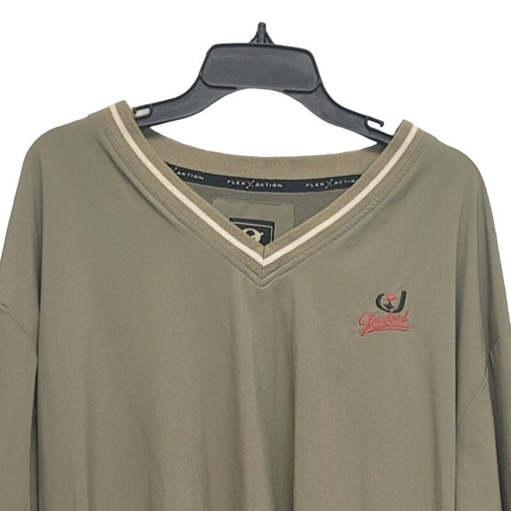 Gear For Sports Mens XXL PolyCotton Spandex Lined V Neck Pullover Jacket