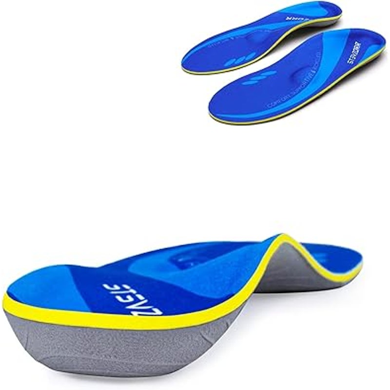 New Stsvzorr Mens Size 7 Blue High Arch Support Metatarsal Pad Shoe Inserts