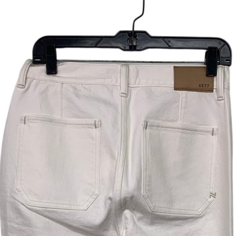New AE77 Womens Size 27 White 100% Organic &amp; Recycled Cotton Denim Jeans