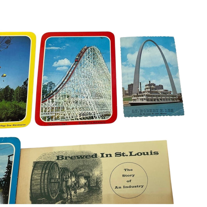 Vintage St Louis Gateway Arch Six Flags Procter &amp; Gamble Falstaff Postcard Lot