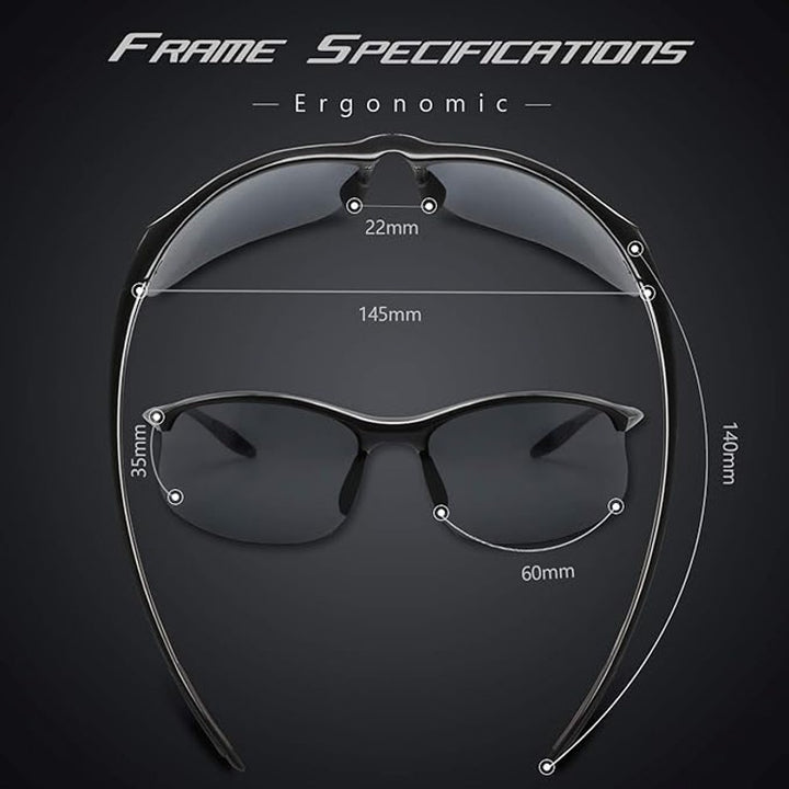 New MaxJuli Black Polarized Shock Resistant Flexible Athletic Sports Sunglasses