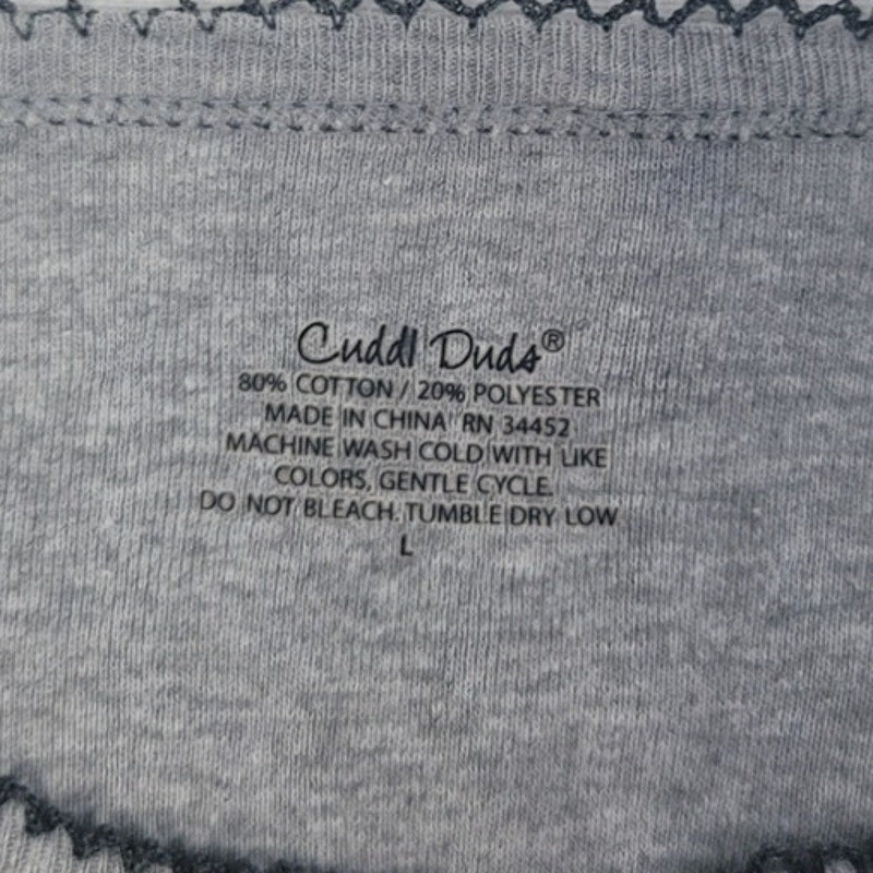 Cuddl Duds Womens Large PolyCotton Long Sleeve Moon Stars Patterned Sleep Shirt