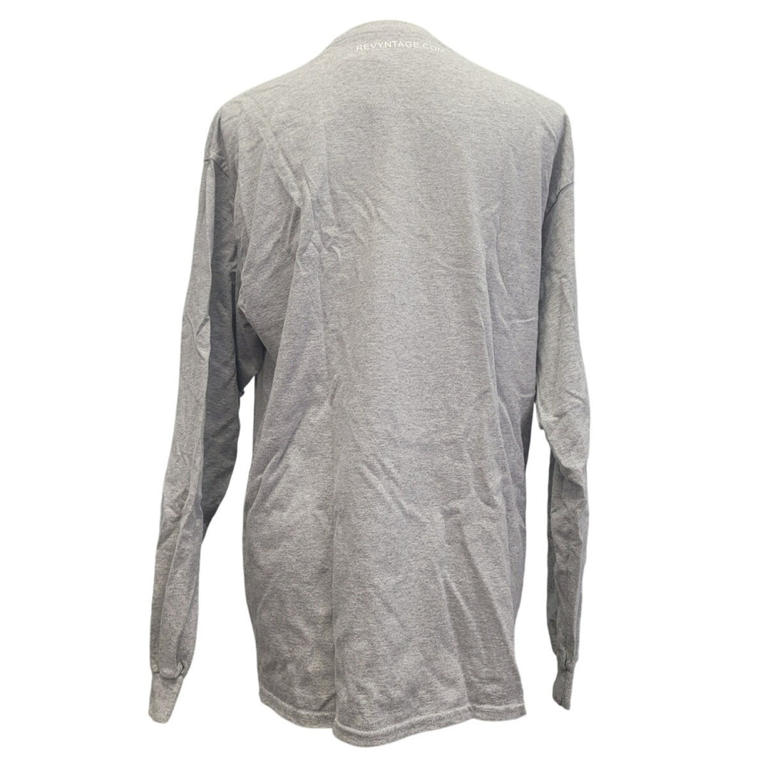 Hand Printed Upcycled Womens XL Saving the Planet Superpower Long Sleeve T-Shirt