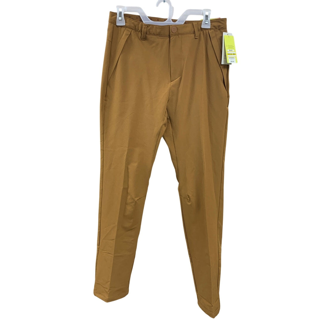 New All In Motion Mens Brown Water Repellant Reflective Detail Athletic Pants