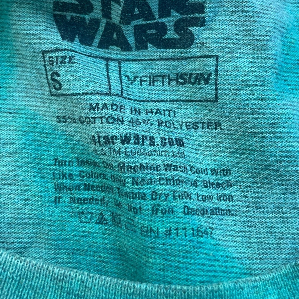 Star Wars Fifth Sun Womens Small Green Dark Side 1977 Cotton Blend Tee Shirt
