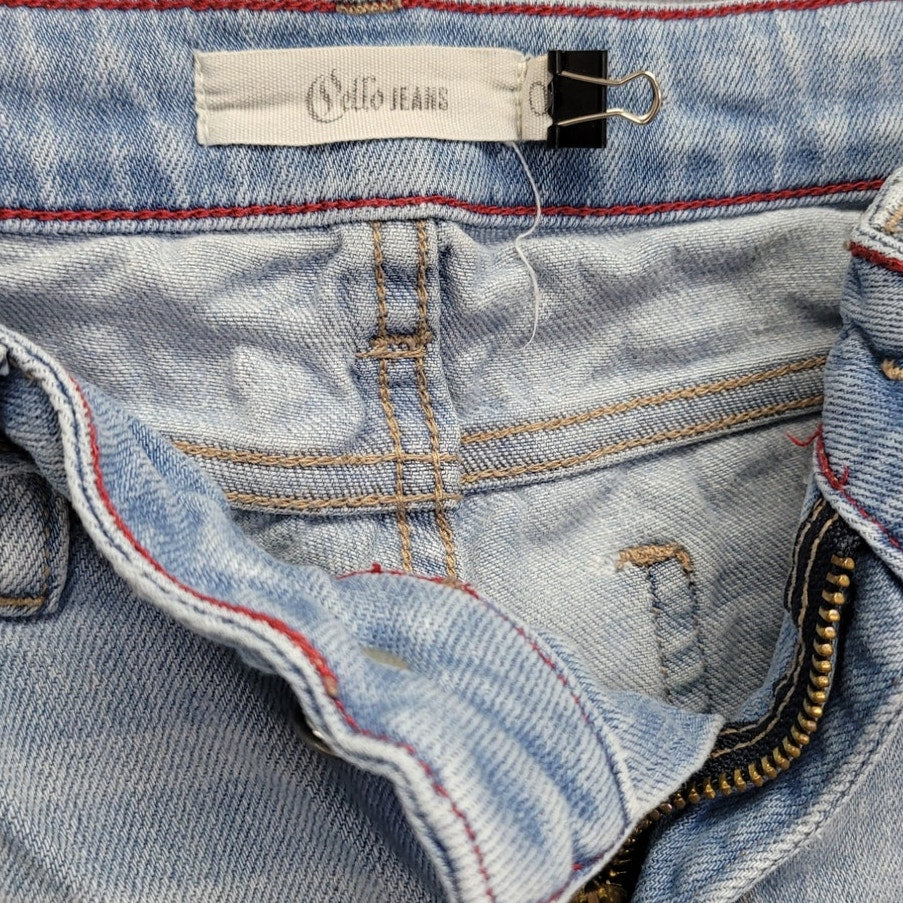Cello Jeans Womens Size 0 Factory Distressed Factory Faded Denim Blue Jeans