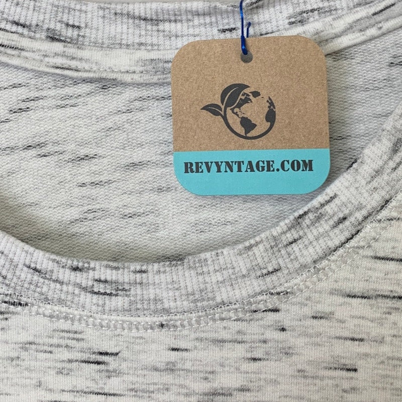 Upcycled Hand Printed Womens Large Simply Blessed Long Sleeve Light Sweatshirt