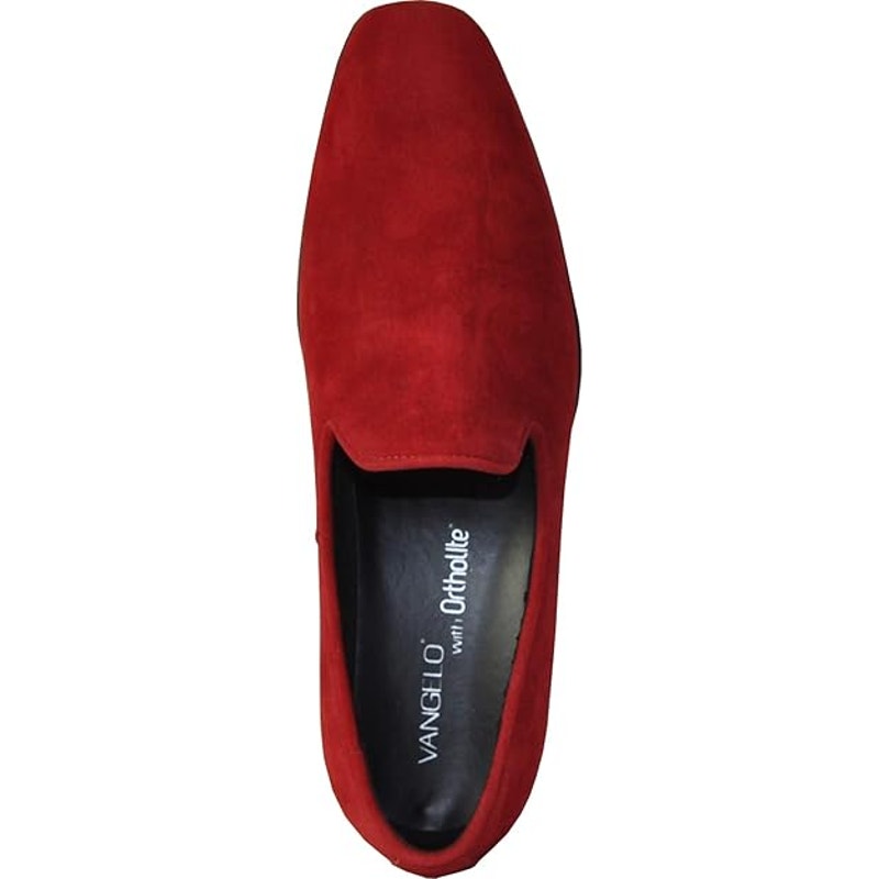 Vangelo Mens Size 14 Red Velvet Slip On Formal Tuxedo Prom Wedding Loafer Shoes