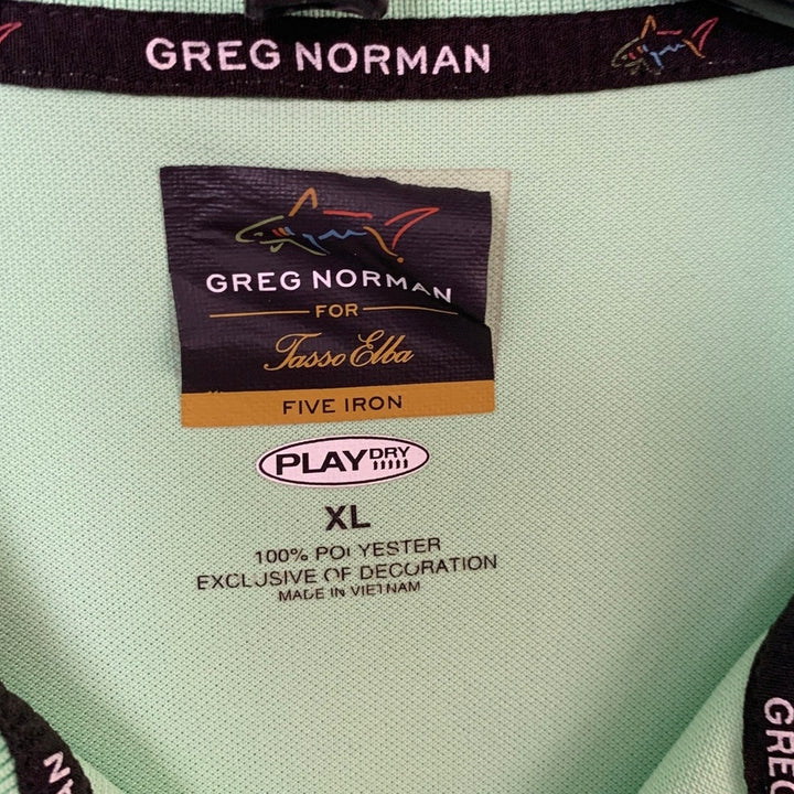 Lot of 2 Greg Norman Tasso Elba Mens XL Yellow Green Short Sleeve Polo Shirts