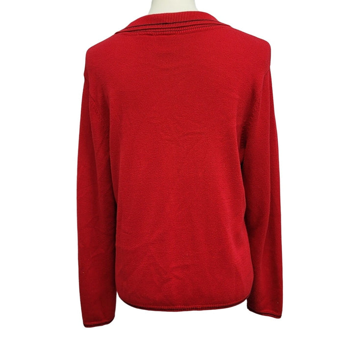 Emma James Womens Medium Acrylic Cotton Long Sleeve Button Up Cardigan Sweater