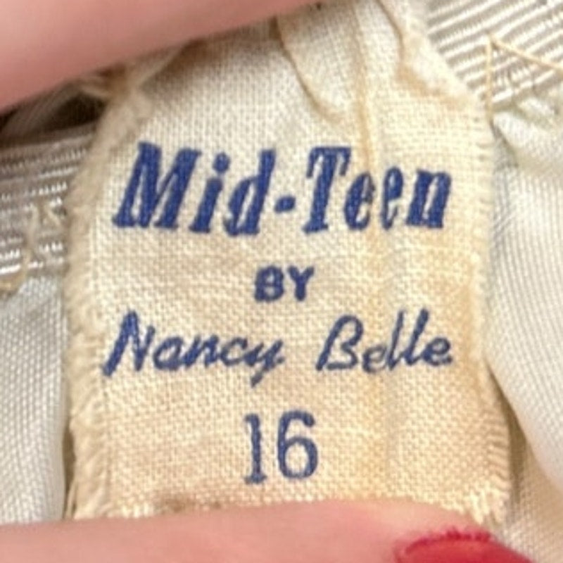 Vintage Mid-Teen by Nancy Belle Size 16 Stiff Netting Half Slip Petticoat