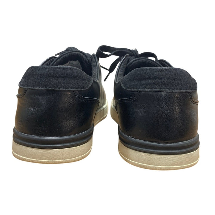 Bruno Marc Mens Size 10 Black Sneakers Lace Up Round Closed Toe Low Top Shoes