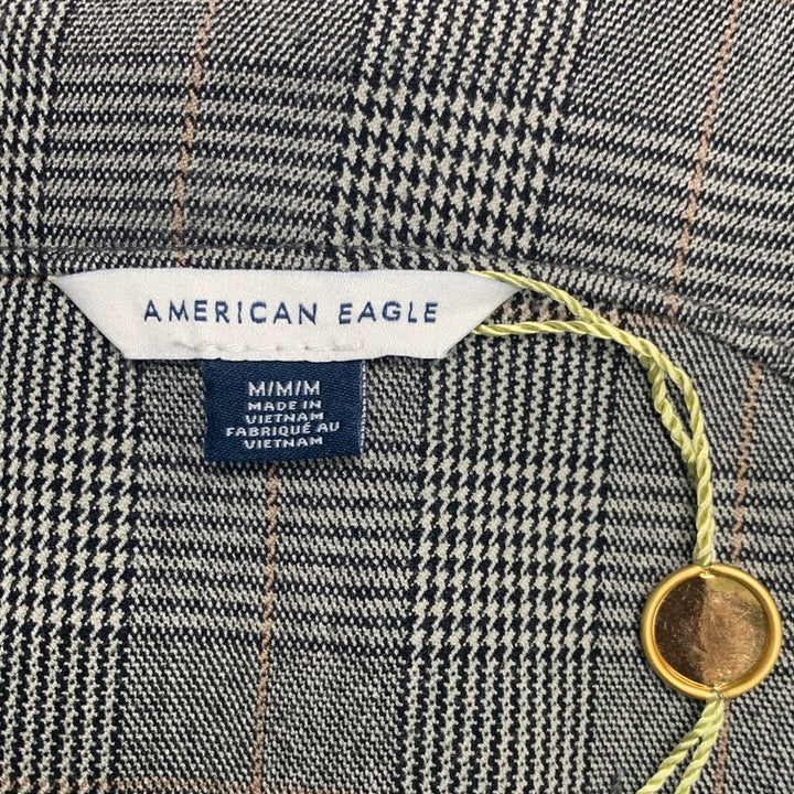 New American Eagle Womens Medium Houndstooth Plaid Sleeveless Back Zip Dress