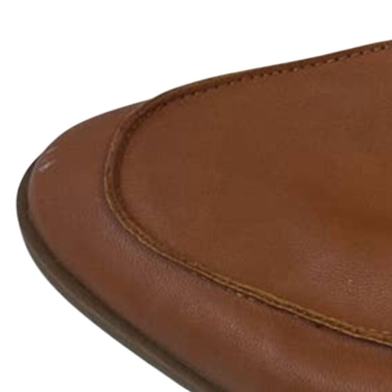 New Serra Womens US Size 10 Faux Leather Slide On Tan Loafers Backless Shoes