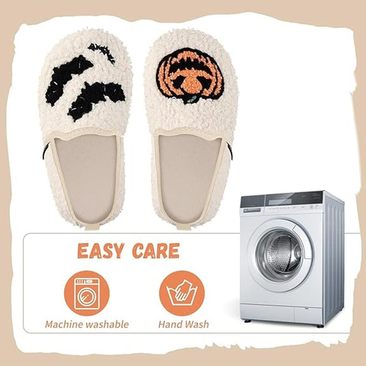 New WateLves Toddler Size 10.5 Halloween Bats Pumpkin Slide On House Slippers