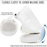 Adokoo Womens Size 7.5 White Faux Leather Classic Low Top Lace Up Sneaker Shoes