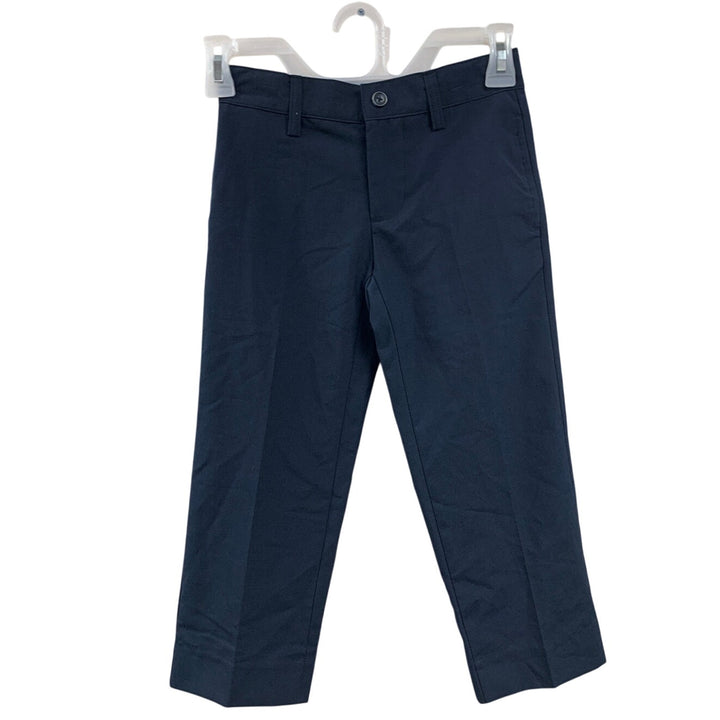 New Cat &amp; Jack Boys Size 6 Navy Blue PolyRayon Long Adjustable Waist Dress Pants