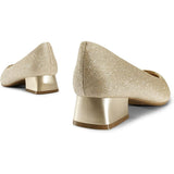 Dream Pairs Womens Size 9 Gold Glitter Pointy Toe 1.5" Chunk Heel Slide On Shoes