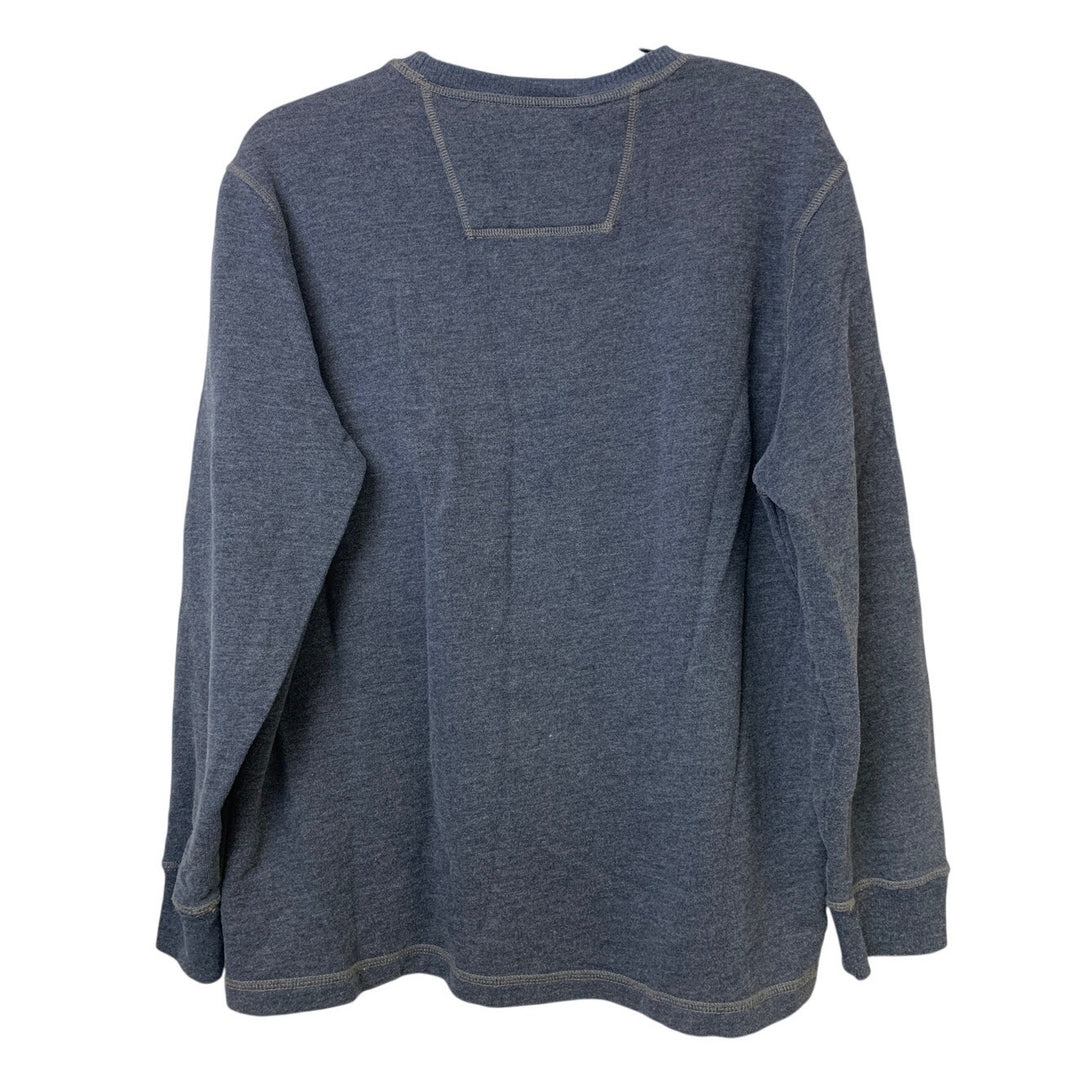 GH Bass &amp; Co Mens Large Blue Polycotton Long Sleeve Crew Neck Sweatshirt EUC