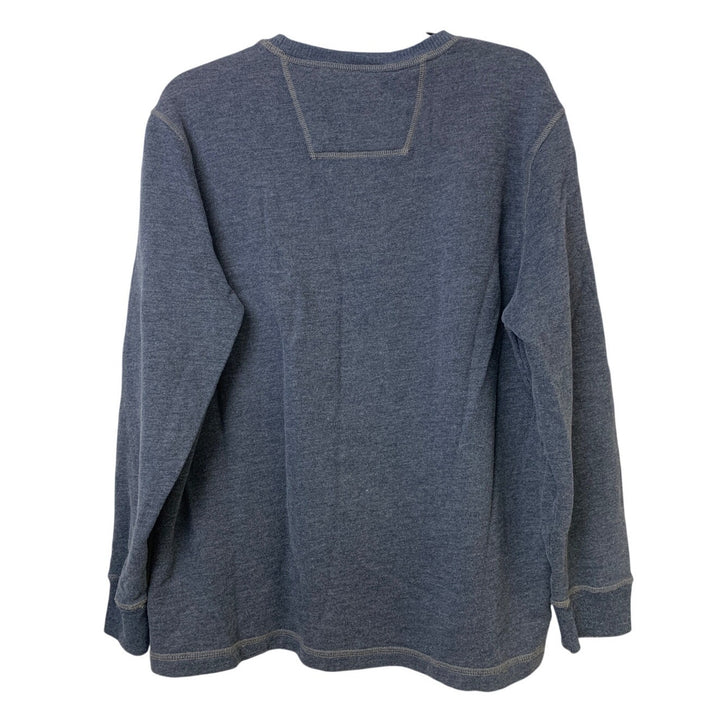 GH Bass &amp; Co Mens Large Blue Polycotton Long Sleeve Crew Neck Sweatshirt EUC