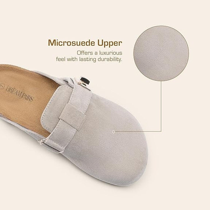 Dream Pairs Womens 8 Gray Clogs Closed Round Toe Adjustable Strap Slip On Shoes