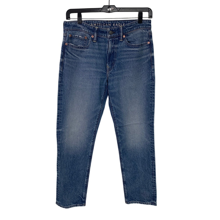New American Eagle Womens Size 10 Cotton Blend Slim Straight Denim Blue Jeans