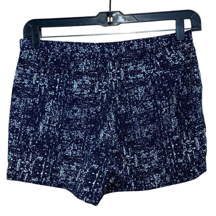 Kenar Size 8 Navy Blue White Polyester Blend Short Shorts w Side &amp; Back Pockets