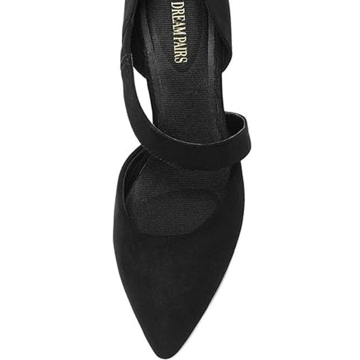 New Dream Pairs Womens Size 5 Black Faux Suede 3" High Heels Pumps Dress Shoes