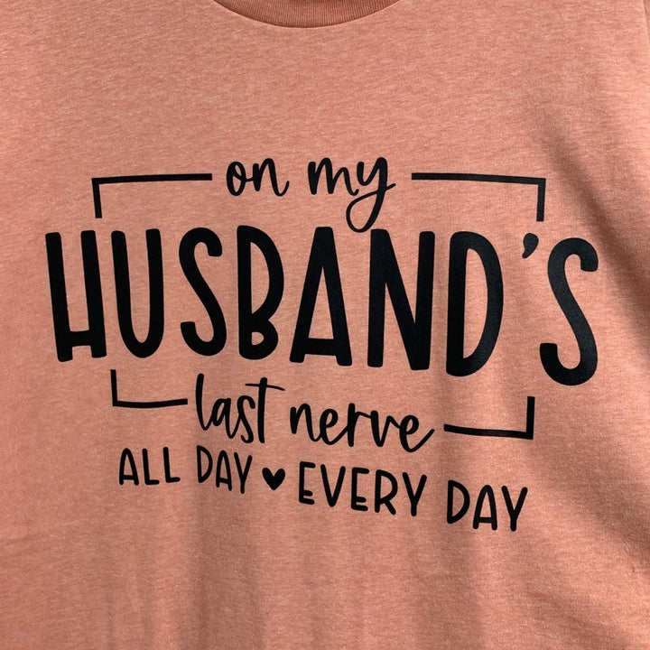 New Hand Printed Womens 2XL On My Husband&