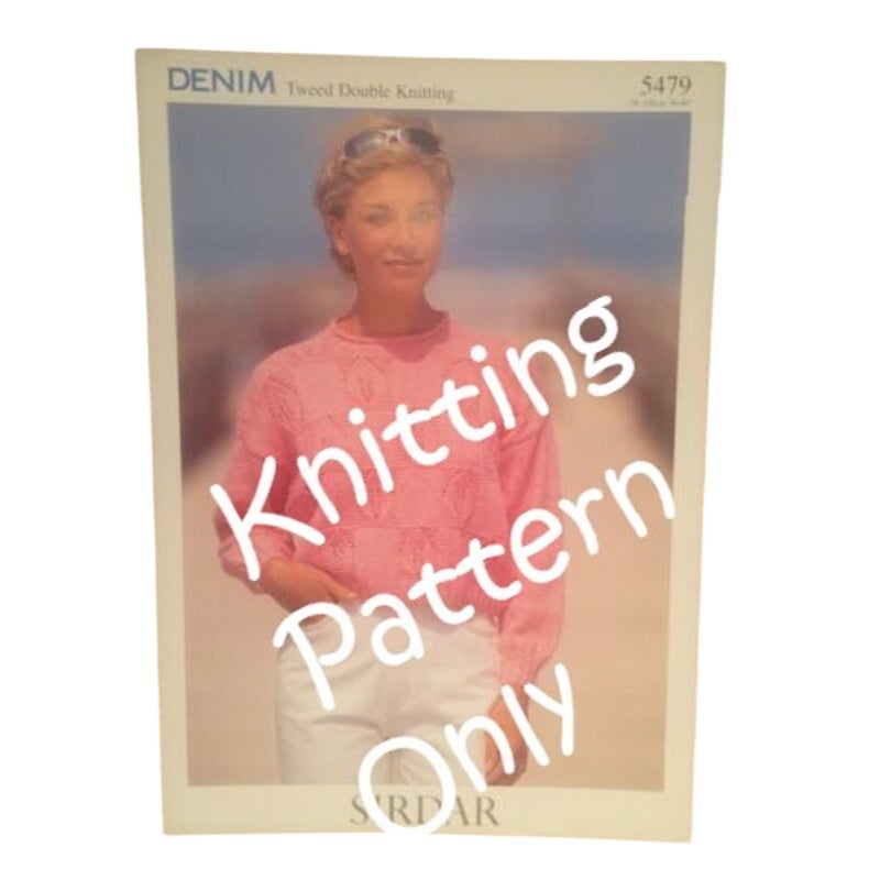 New Sirdar 5479 Denim Tweed Double Knitting Pullover Sweater Knitting Pattern