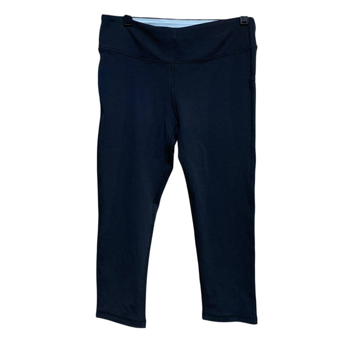 New Marika Sport Womens Medium Black Cropped Sports Athletic Pull On Leggings