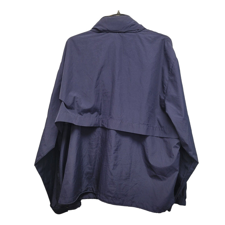 Eddie Bauer Mens XXL Long Sleeve Zip Up Hidden Hood Polyester Windbreaker Jacket