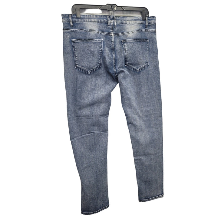Mens 40X32 PolyCotton Spandex Factory Faded Multi Pocket Denim Jeans