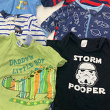 10 Baby Boys 3 Months Long Sleeve One Piece Zip Up Sleepers Clothes Lot