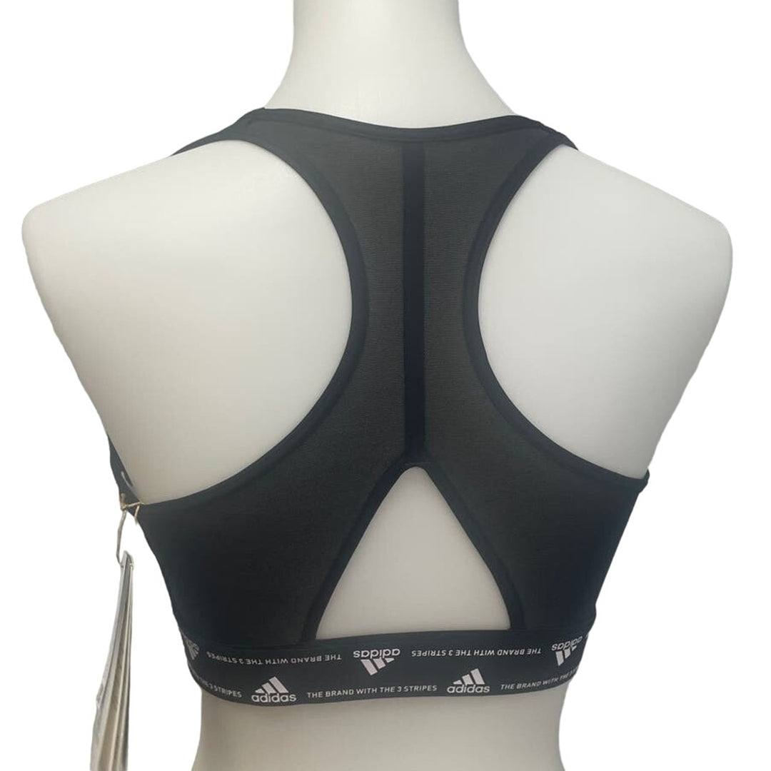New Adidas Small 36DD Black Medium Support Removeable Pads Training Sports Bra