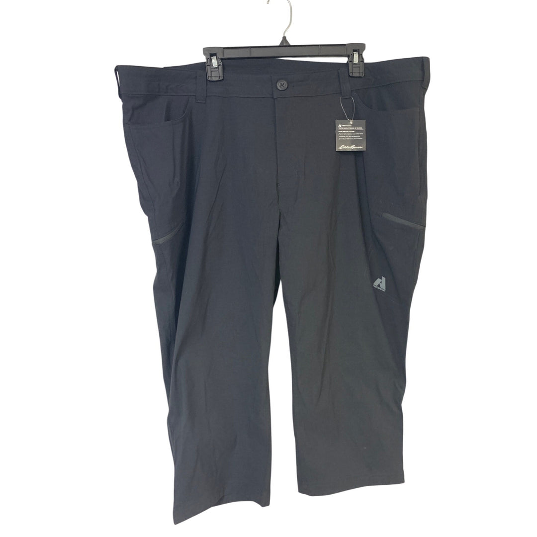New Eddie Bauer Womens Plus Size 24W Black UPF 50+ Mid Rise StormRepel Capris