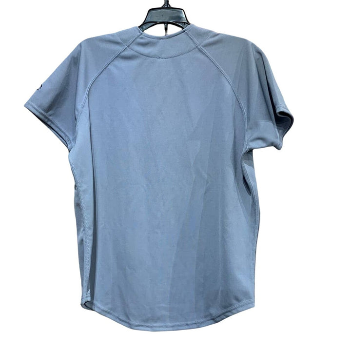 New Tag Team Uniform Youth XL Gray Button Down Baseball Short Sleeve Jersey